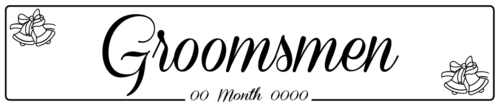 Groomsmen Bell - Wedding Number Plate