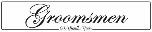 Groomsmen - Wedding Number Plate