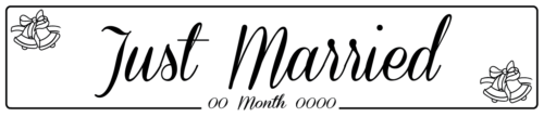 Just Married Bell - Wedding Number Plate