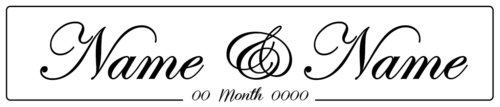 Plain - Wedding Number Plate