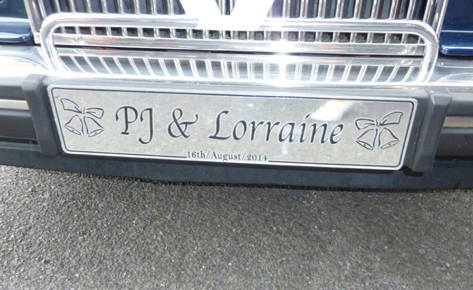 Bridesmaids Silver - Wedding Number Plate - Image 3