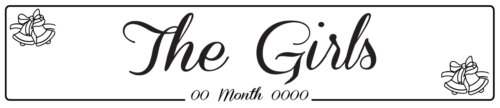 The Girls Bell - Wedding Number Plate