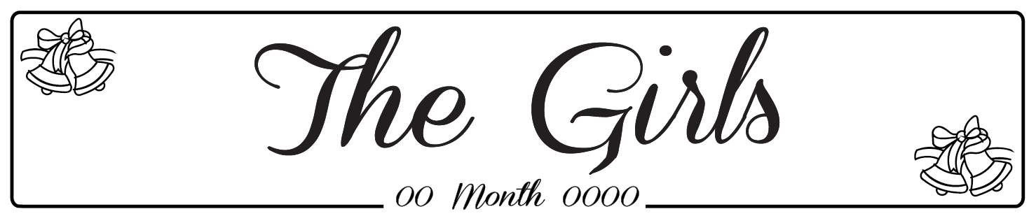 The Girls Bell - Wedding Number Plate