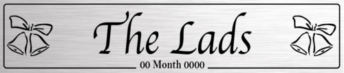 The Lads Silver - Wedding Number Plate
