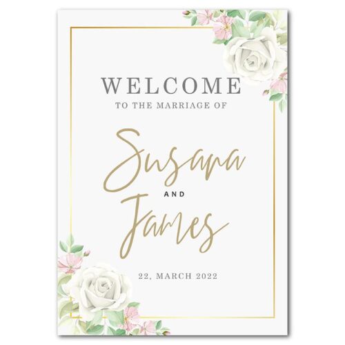 Welcome To The Marriage Sign - Ivory