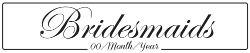 Bridesmaids - Wedding Number Plate