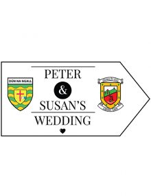 Wedding Road Sign - County Crests