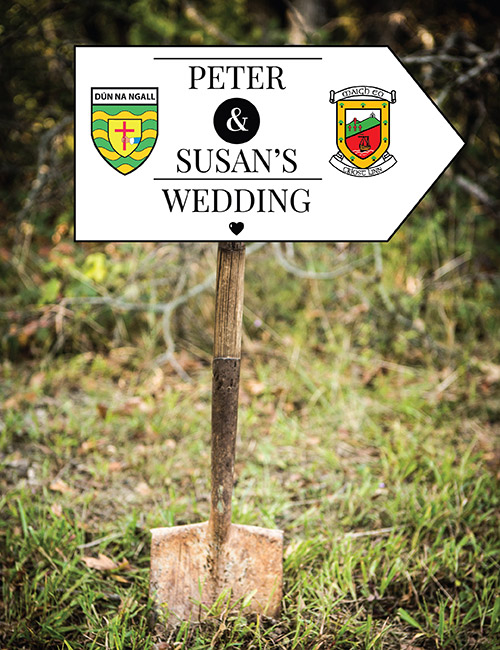 Road Signs For Wedding Personalised Metal Road Sign Direction Arrow