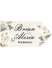 Wedding Road Sign - Ivory