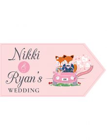 Wedding Road Sign - Fox