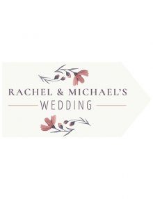 Wedding Road Sign - Light Mocha