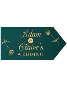 Wedding Road Sign - Green