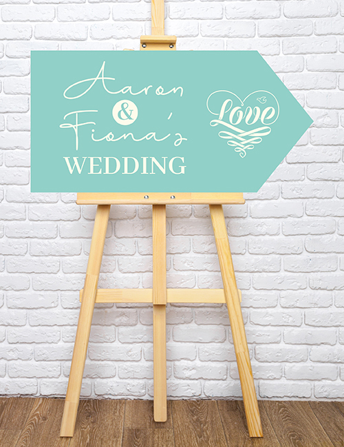 Wedding Road Sign - Hearts - Image 2