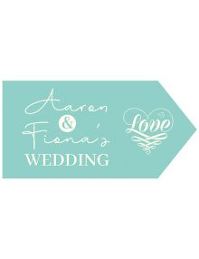 Wedding Road Sign - Hearts