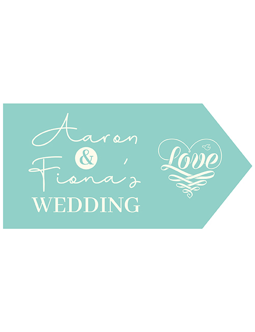 Wedding Road Sign - Hearts