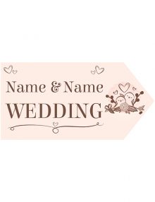 Wedding Road Sign - Lovebirds