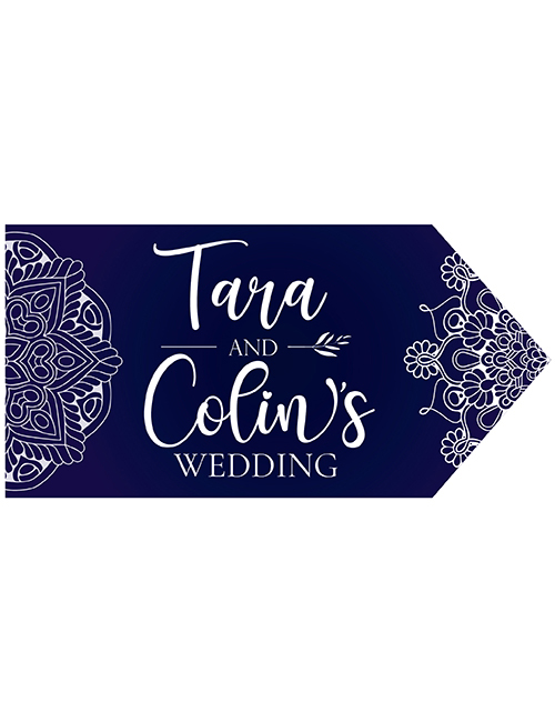 Wedding Road Sign - Snowflake