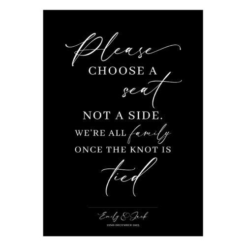 Choose A Seat Sign - Charcoal