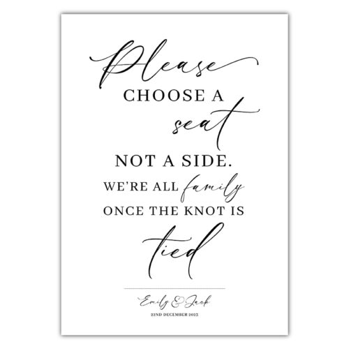 Choose A Seat Sign - Ivory