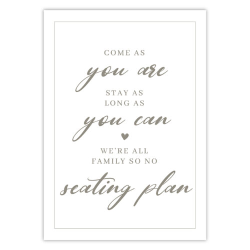 Come As You Are Sign - Ivory