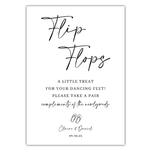 Flip Flop Sign - Black