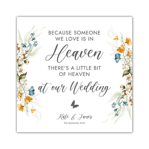 Heaven At Our Wedding Sign - Charcoal