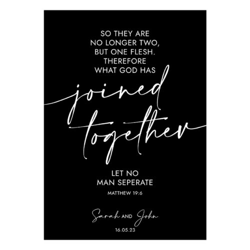 No Longer Two But One