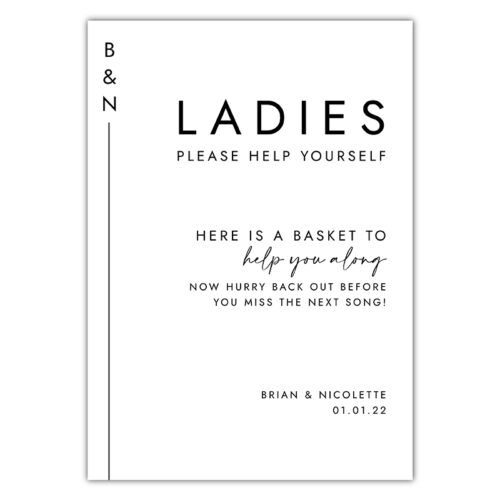 Bathroom Contents Sign - Ladies