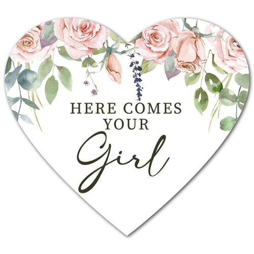 Wedding Sign - Coral Heart