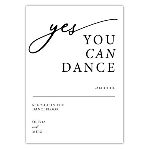 Dance Floor Rules Sign - Black