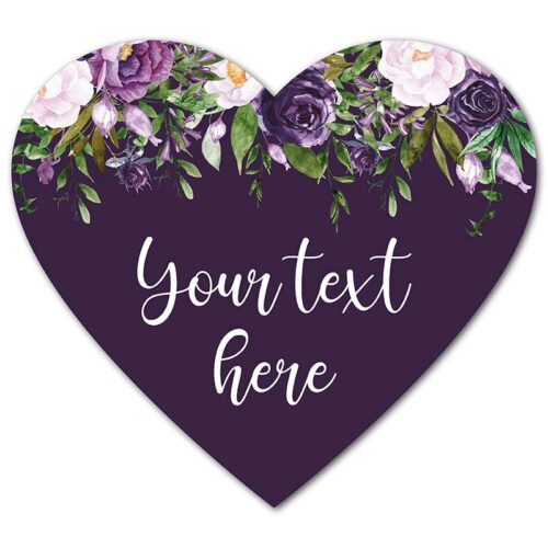 Wedding Sign - Purple Heart
