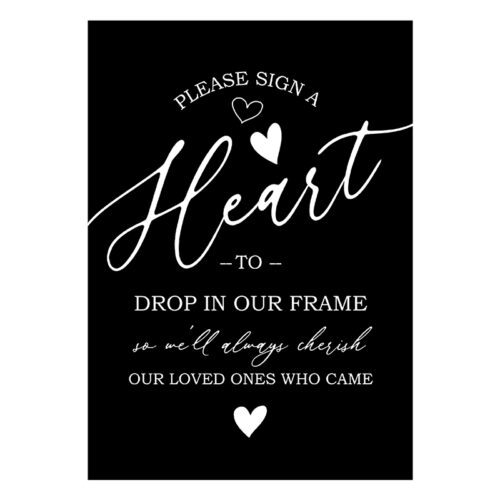 Sign A Heart Sign - Black