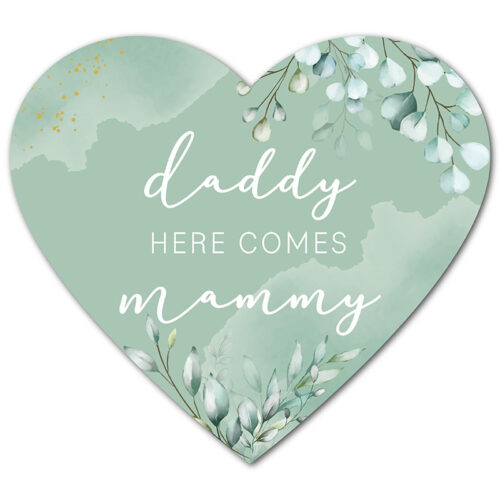 Wedding Sign - Teal Heart