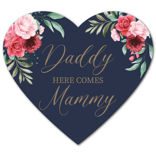 Wedding Sign - Navy Heart