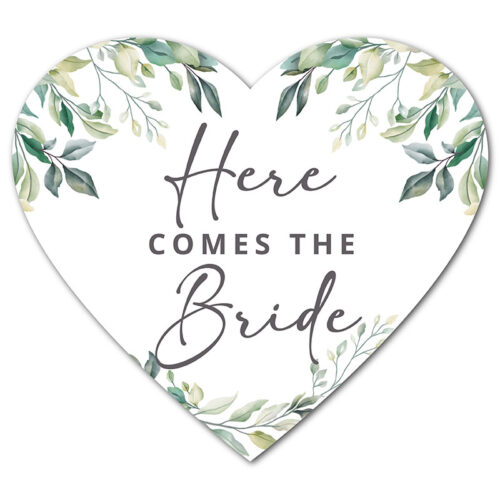 Wedding Sign - Green Heart