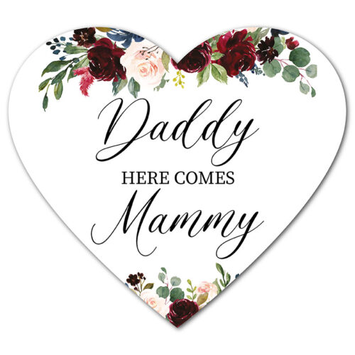 Wedding Sign - Red Heart