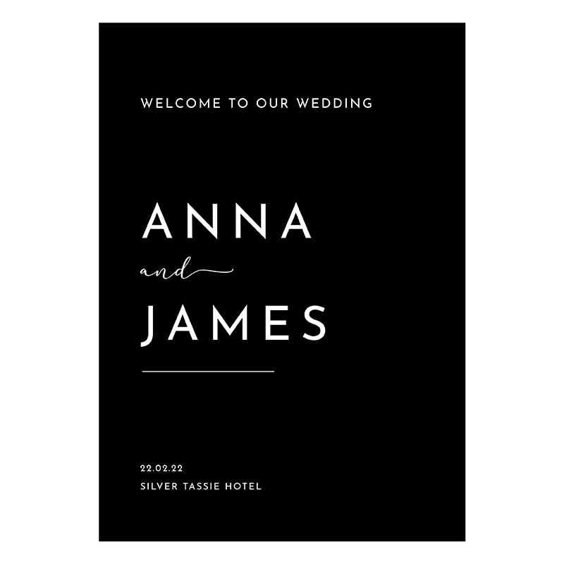 Welcome Sign - Black Lace