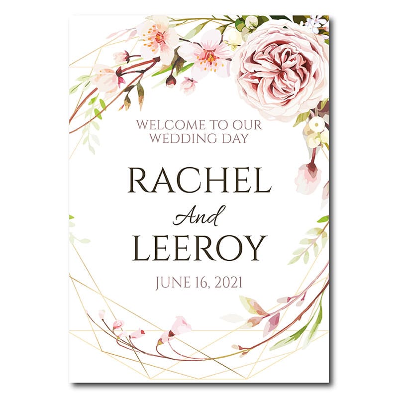 Welcome Sign - Pink Lace