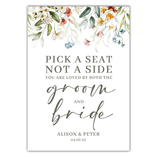 Seating Sign - Charcoal