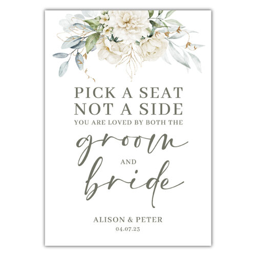 Seating Sign - Ivory