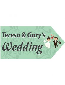 Wedding Road Sign - Mint