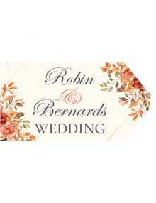 Wedding Road Sign - Orange