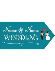 Wedding Road Sign - Peacock