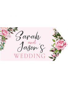 Wedding Road Sign - Pink Rose