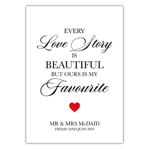 Every Love Story Is Beautiful Sign - Ivory