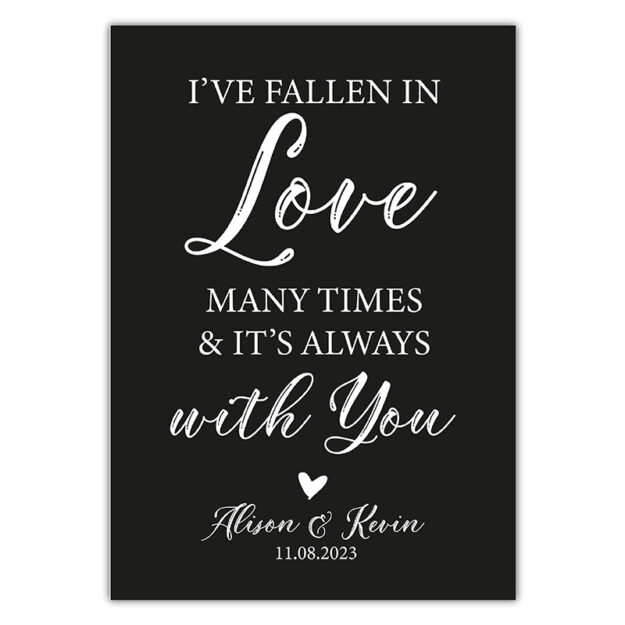 I ve Fallen In Love Sign Chalk