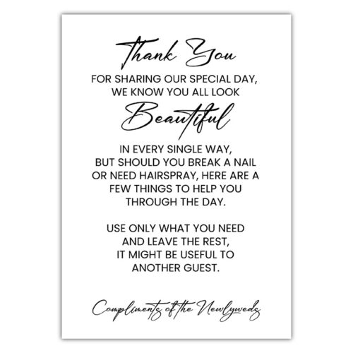 Guests Bathroom Sign - Black