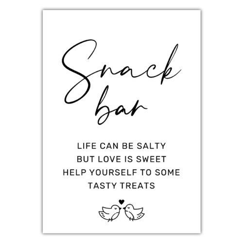 Popcorn Bar Sign - Chalk