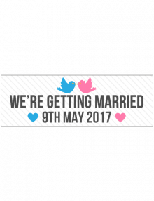 Save The Date Sign - Birds