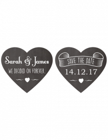 Save The Date Signs - Two Chalk Hearts